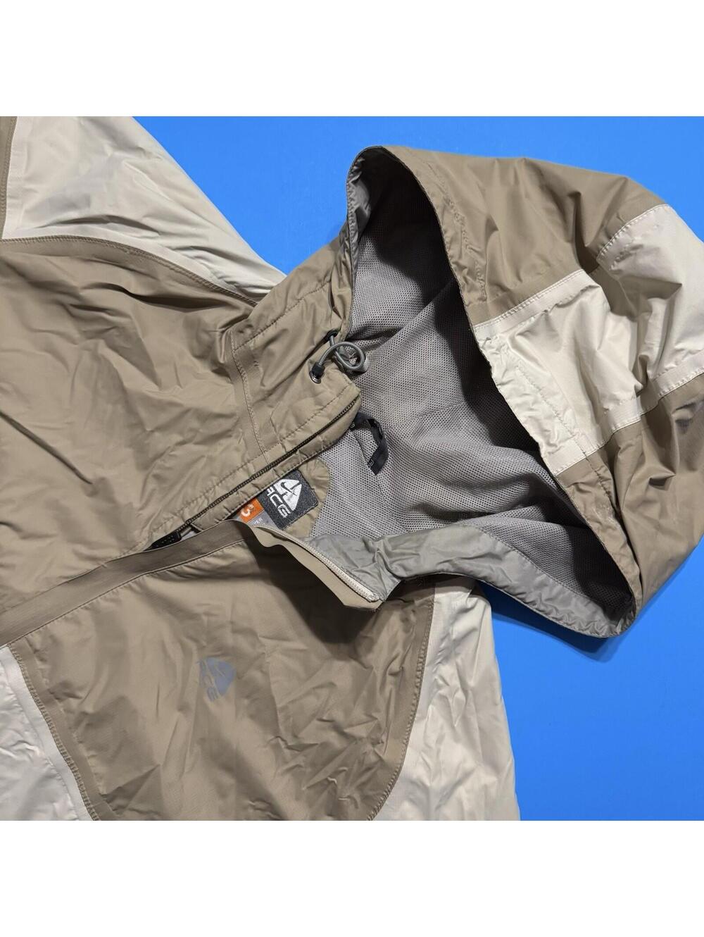 Vintage Nike Fit-Storm ACG Layer 3 Parka Shell Beige Hooded Earth-Tone Men’s L